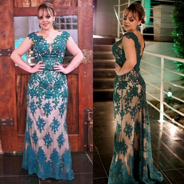 Aqua Lace Appliques Plus Size Mother Of Bride Groom Dresses Sheath