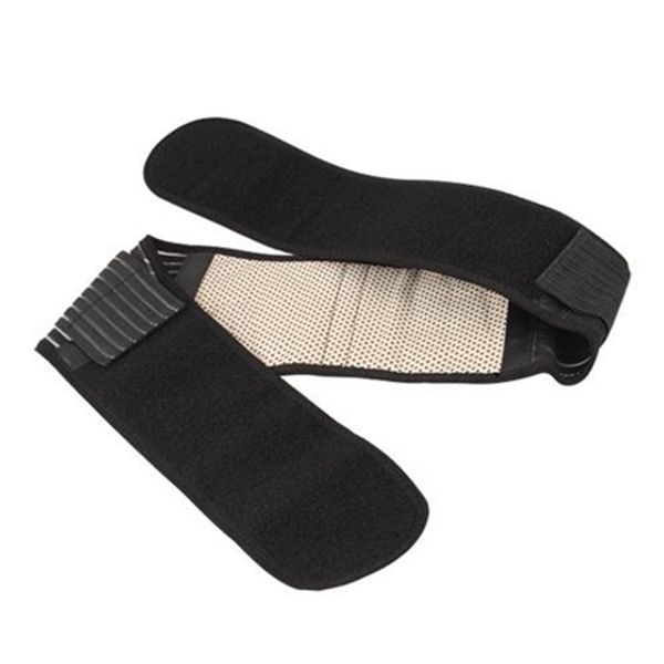 

super sell- magnetic therapy strap back support belt brace heating pain ache relief, Black;gray