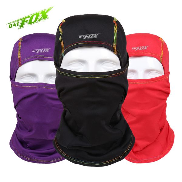 

wholesale- batfox 2017 new breathable cycling face mask quick dry anti-uv bicycle head cover dustproof windproof bike face masks, Black