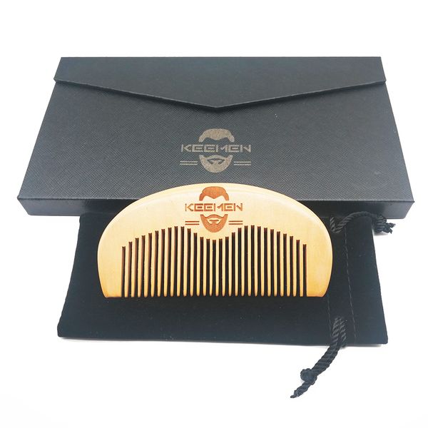 Moqlaser Carved Your Logo Wood Whiskers Sideburns Mustache Beard