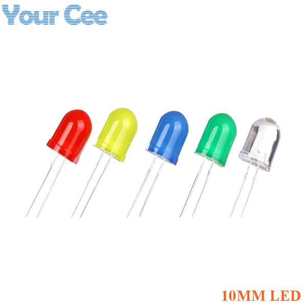 

led диод 10 мм f10 led kit зеленый синий белый красный желтый diy eelectronic компоненты светоизлучающий диод