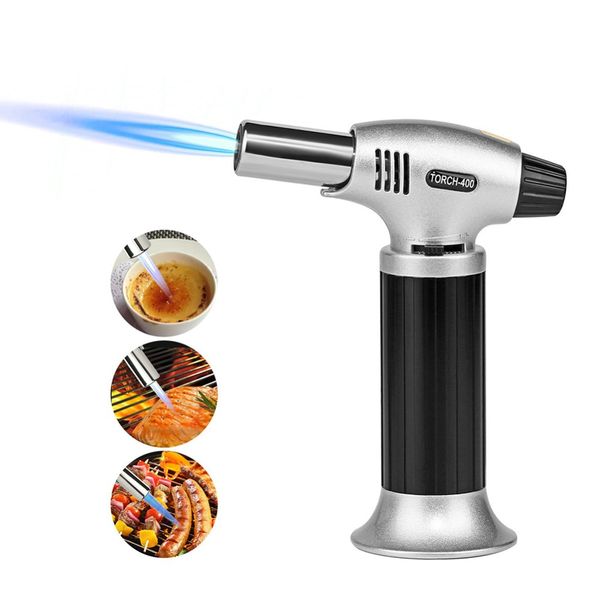 

kitchen lighter for butane gas flamethrower kitchen bbq ignition camping welding outdoor jet torch lighter pen