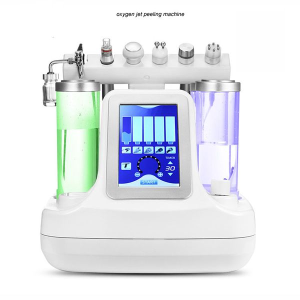

hydra facial water dermabrasion bio cavittation rf cold hammer oxygen facial deep cleansing oxygen jet peeling machine, Black;white