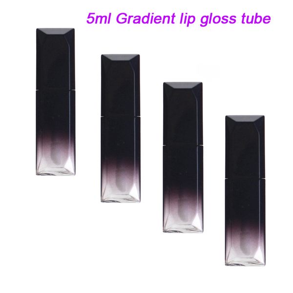 

10/30pcs high grade 5ml black gradient lip gloss tube, empty diy elegant lip gloze container,lip cosmetic container in