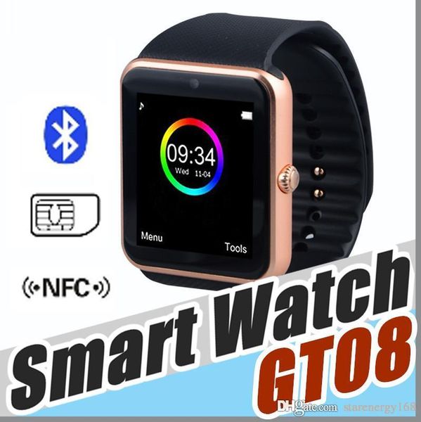 

10X № 1 kid GT08 смарт-часы smartwatch с SIM-картой слот DZ09 A1 U8 часы для здоровья для Android Samsung и