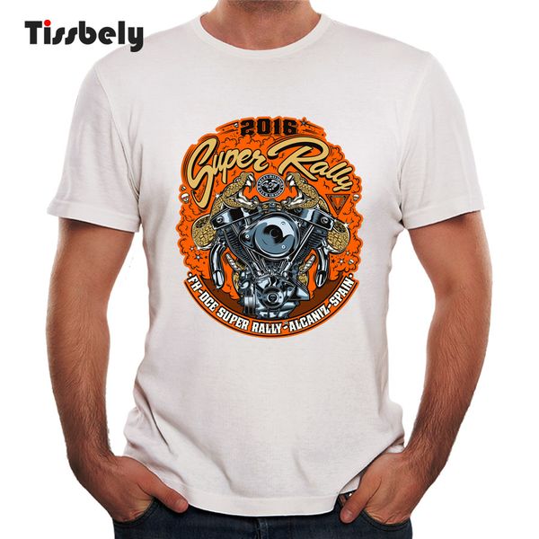 

tissbelyt shirt vintage super pally alcaniz spain motocycle graphic mans t shirt round neck short sleeved round neck white, White;black