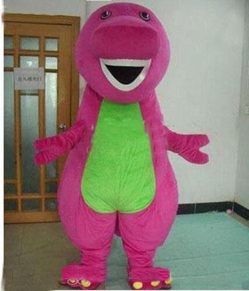 2018 NUOVA Professione CALDA Costumi della mascotte del dinosauro Barney Vestito operato da formato adulto del fumetto di Halloween