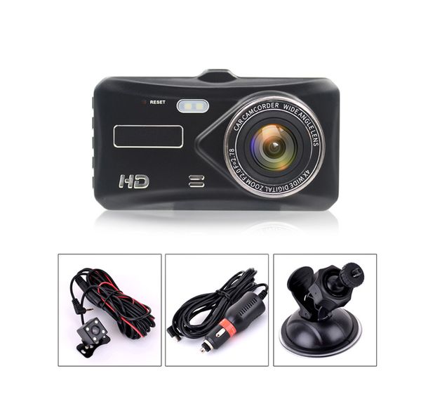 

4" touch screen car dvr driving video recorder car black box 2ch 1080p full hd 170Â° wide view angle night vision wdr g-sensor