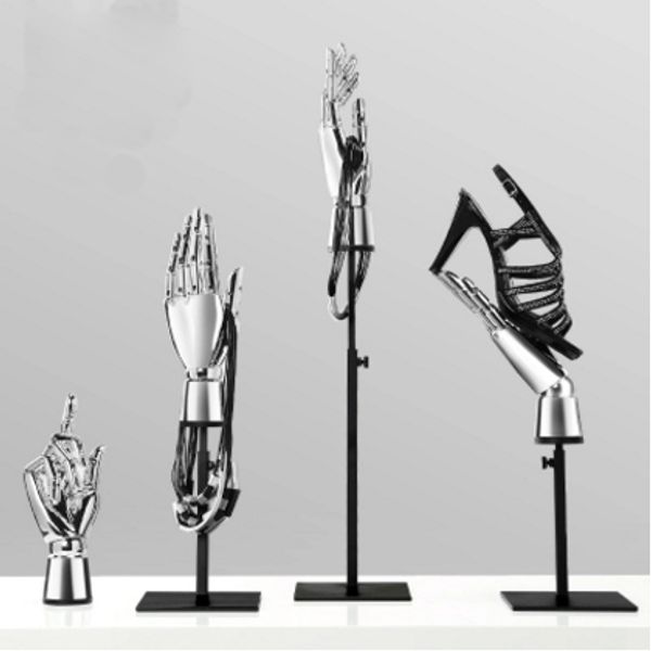 

2018 new arrival fashion mannequin hand with metal base sale, Khaki