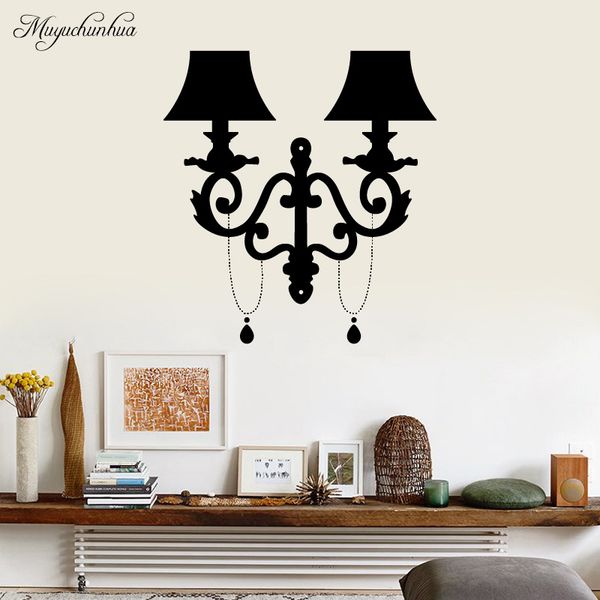 Muyuchunhua Bedside Lamp Modern Fashion Wall Sticker For Home Decor Bedroom Home Decoration Accessories Wall Art Decal Wall Decals Kids Wall Decals