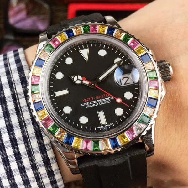 

2018 High quality mens 2813 mechanical watch RubbeLuxury Brand Classicar band original clasp Luxury mens automatic movement watches mens -01