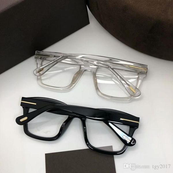

high-quality tf681-f sunglasses frame concise big-square rim prescription glasses frame 50-20-145imported pure-plank full-set case, Black