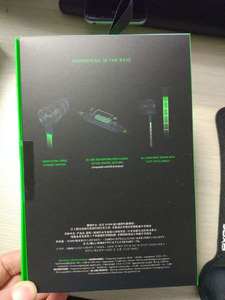 

Razer hammerhead pro v2 headphone in ear earphone with microphone with retail box in ear gaming head et hipping