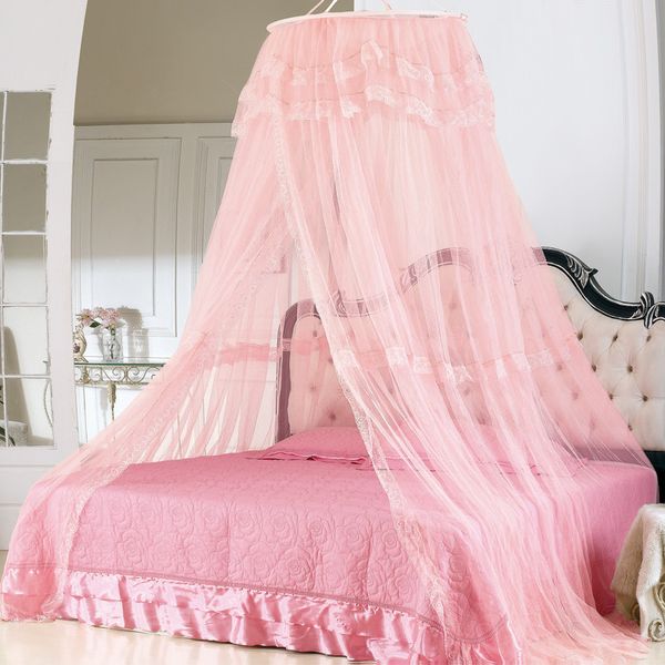 2017 New European Royal Hung Dome Princess Bed Mosquito Nets Encryption Ceiling Nets Hanging Court Korean Bed Curtain The Mosquito Net Mosquito Net
