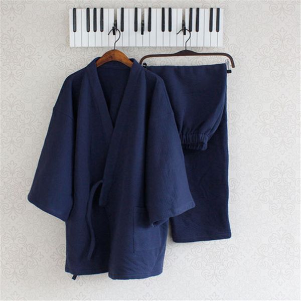 

japanese kimono robe & pants winter yukata thick warm kimono pajamas for men homewear quilted cotton traditional quimono hanbok, Red