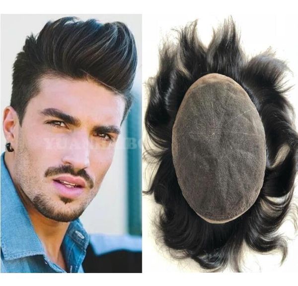 2019 Lace Wig For Black Men Toupee Mens Lace Stockings Full Swiss
