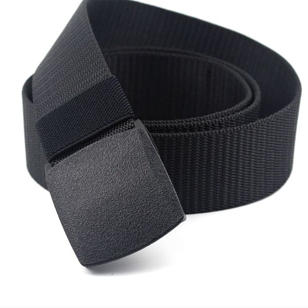 

men's tactical canvas outdoor training, leisure anti allergy, security belt, Black;green