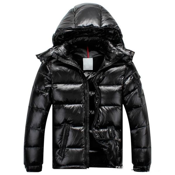 

France men homme down jacket maya goo e down coat men outdoor hooded collar warm feather homme winter coat outwear jacket parka, Black
