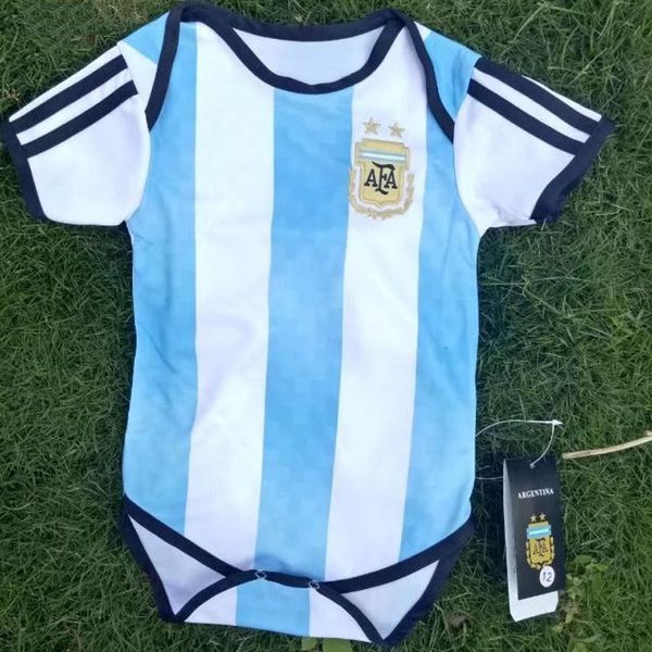 

baby climbing jumpsuit 2018 world cup national team soccer wear short sleeve fashion baby football wear newborn baby clothes, Blue