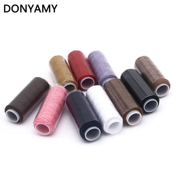 

donyamy 10 colors 20/3 diy polyester sewing thread jean thread, Black;white