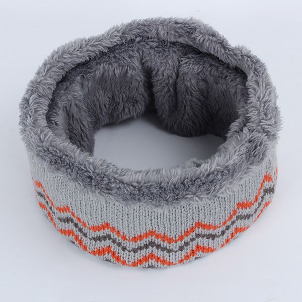 

women solid chunky cable o ring knitted wool scarf snood infinity neck warmer cowl collar circle crochet scarf winter warm, Blue;gray