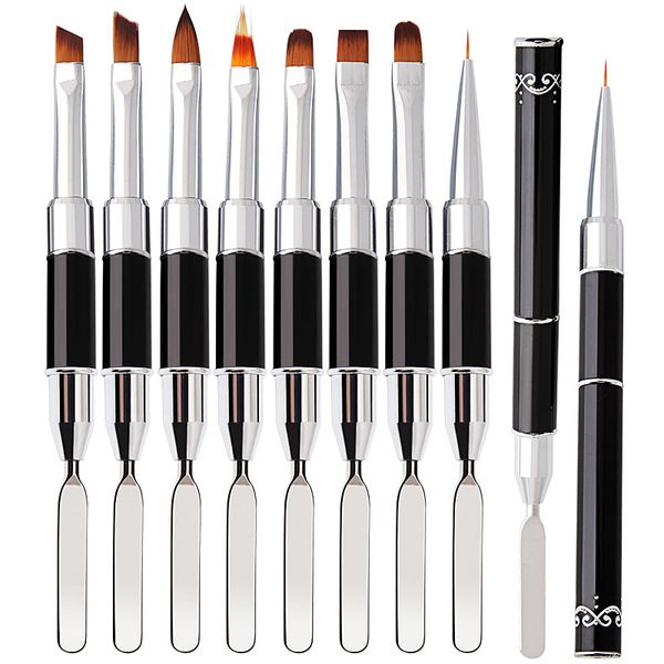 

nail extend builder gel kit double-head brush nail tool cryst tips thick jelly gel slip solution liquid poly set polish
