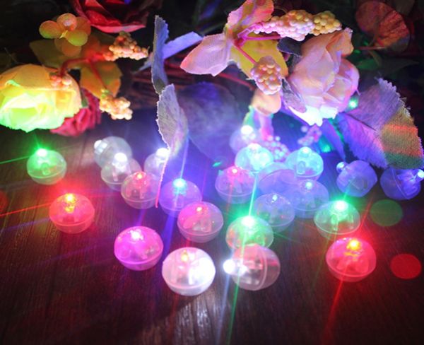 500 pçs / lote Rodada Mini Bola Lâmpadas LED Branco Luzes de Balão Para Festa de Aniversário de Natal Decoração de Halloween Pequena Forma redonda de