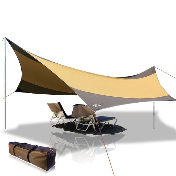 

5.5m*5.6m large sun shelter awning outdoor picnic camping waterproof tarp beach tent canopy (not including poles