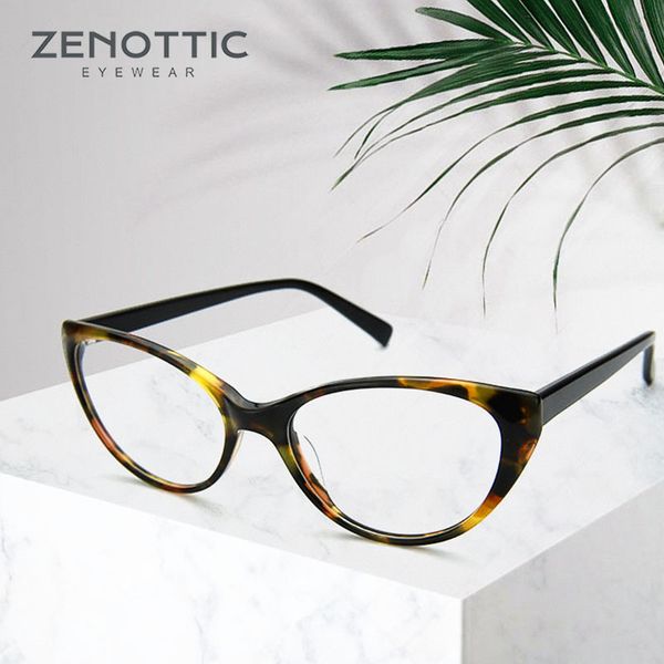 

zenottic optical prescription glasses frames women hyperopia myopia eyeglasses frames retro cat eye tortoise spectacles, Silver