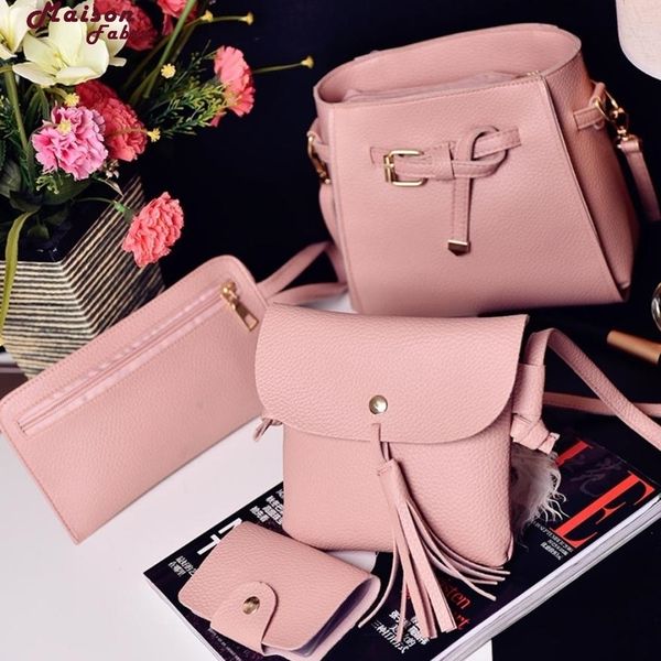 

2018 new shoulder bag women four set fashion handbag shoulder bags four pieces tote bag crossbody wallet d18102407