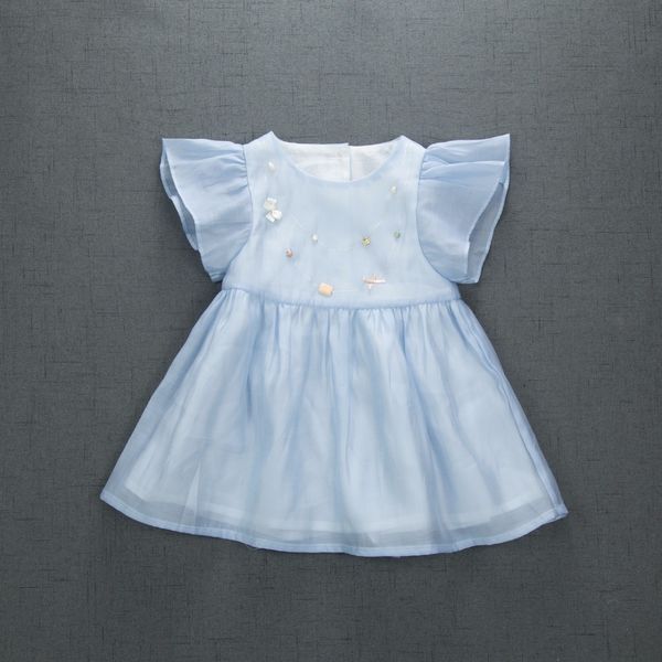 

2018 baby toddler summer cotton dress kids outwear princess dress newborn baby birthday party, Red;yellow