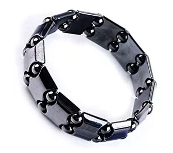 Großhandel 5 stücke Neue ankunft Magnetische Hämatit Mode Schmerzen Hämatit Stein Therapie Gesundheitswesen Magnet Hämatit Perlen Armband männer schmuck