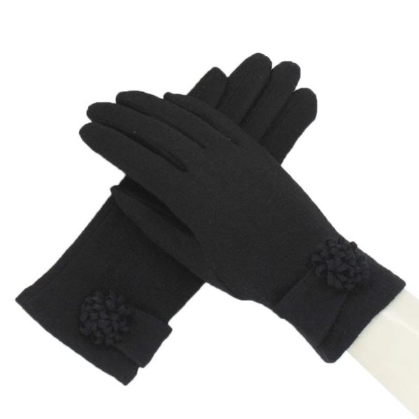 

mrwonder women gloves knitted wool gloves screen touch solid color warm five fingers lady glove, Blue;gray
