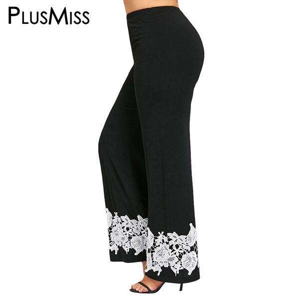 plus size lace palazzo pants
