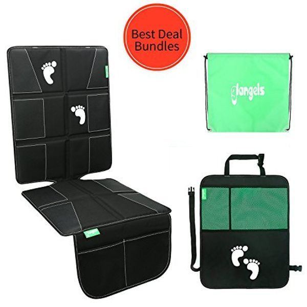 Baby Waterproof Car Seat Protector Bundle With Backseat Kick Mat Baby Waterproof Car Seat Protector