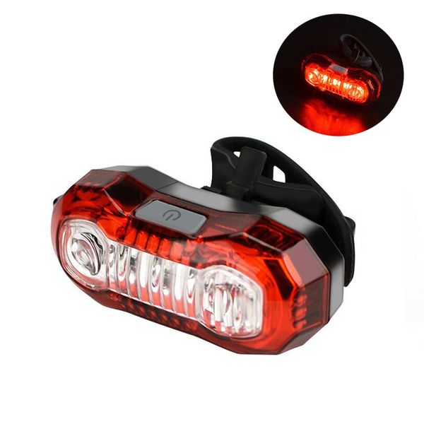 

bicycle tail light usb charging seatpost light 5 beads red led bike