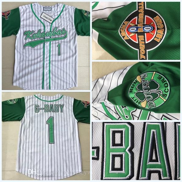 

Mens DeWayne Warren G-Baby Jarius Evans Kekambas Hardball Includes ARCHA Duffys Patch Embroidery Movie Baseball Jerseys S-XXXL