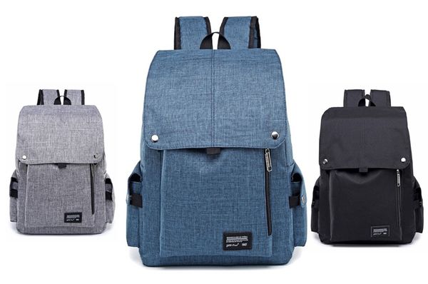 

2018 computer shoulder bag outdoor sports travel backpack schoolbag knapsack canvas pure color men and women school bags handbag 20-35l a807