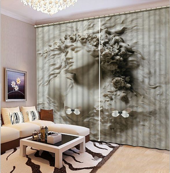 

euroepa p bedroom living room curtain high-precision blackout polyester/cotton 3d drapes