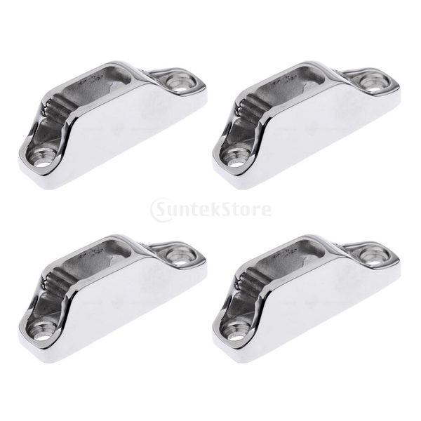 

4 pieces sailing boat stainless steel clam cleat rope cleat for 3mm-6mm lines