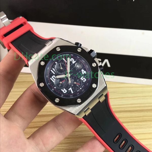

Popular luxury watch pecial men black dial rubber band gold tainle teel mechanical 15710 t men waterproof luminou men watch