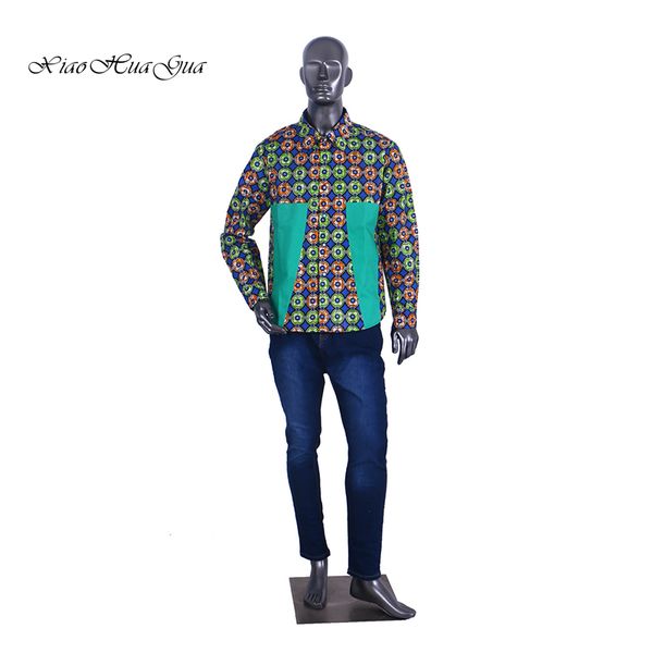

plus size new african shirt for men dashiki long sleeve african clothes patchwork casual style men shirt wyn350, White;black