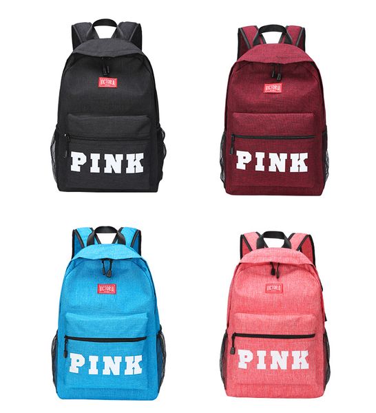 

4 color pink letter backpack 2019 tudent fa hion large female travel backpack for chool bag outdoor travel bag