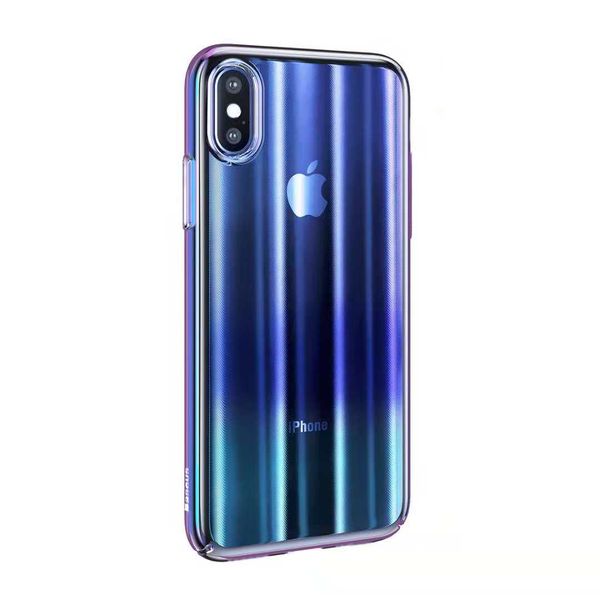 

2018 latest for iphone xs max cover aurora colour plastic for iphone xs max case luxury colorful gradien fitted phone case