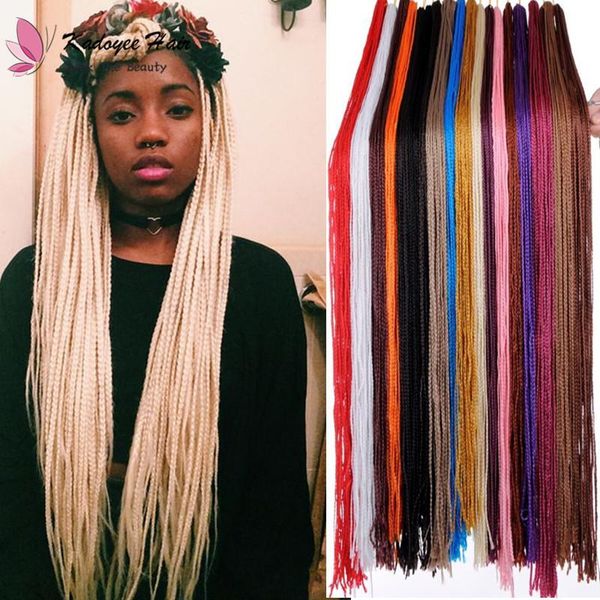 Grosshandel African Hair Braiding Senegalesische 3x Box Twist Hakelzopfe Zizi Hair Blonde Haarverlangerungen Pre Looped Hairpeice Langste Grosse Usa Uk