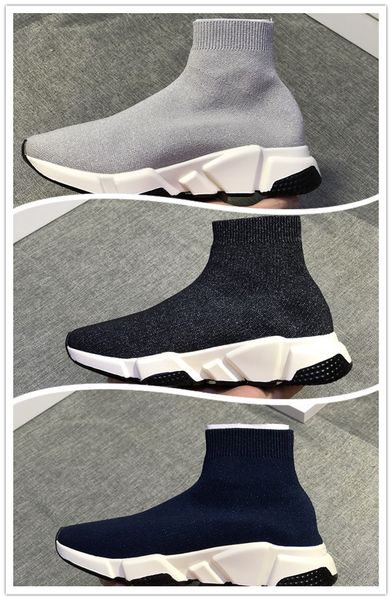 

Новые Luxury Brand Дизайнерская Обувь Speed ​​Trainer Черный Красный Париж Тройной Черный Плоские Модные Носки Сапоги Тапки Speed ​​Trainer Shoe