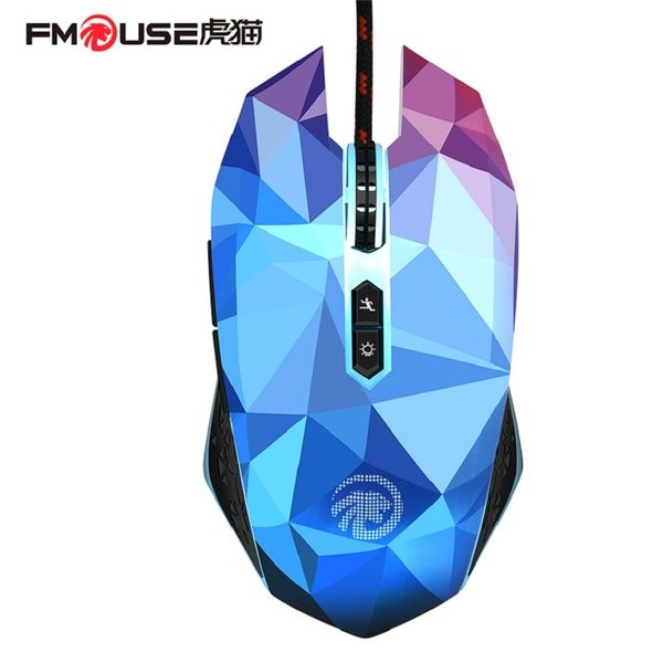 

FMOUSE X8 Dazzle Color Diamond Edition игровая мышь с DPI регулируемая проводная мышь Gamer оптический компьютер Dropshipping