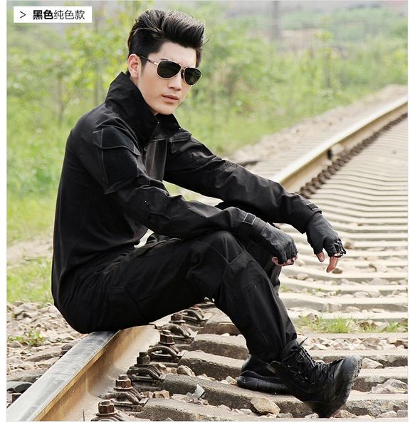 

black tactical combat uniform gen3 shirt + pants army pants with knee pads acu multicam woodland digi army uniform, Camo