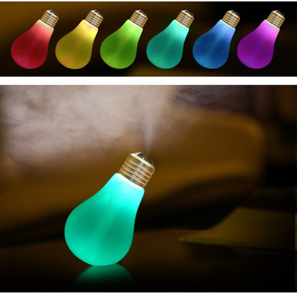 

creative mini colorful usb night light bulb air purifier dc 5v humidifier mist maker fogger diffuser atomizer 400ml 110v-240v