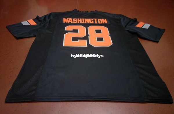 

men #28 black orange james washington oklahoma state alumni college jersey or custom any name or number jersey, Black;red
